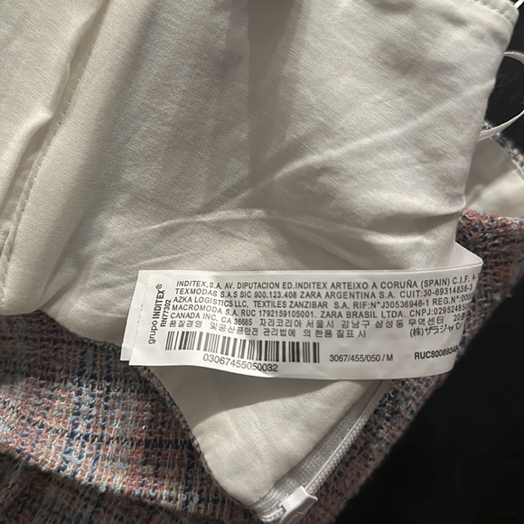 ZARA Pink and Blue Shimmer Plaid Corset - Picture 10 of 11